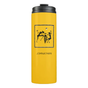 Garrafa Térmica Arte Africana, Bela e Engraçada Dança Luar