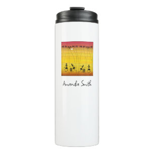 Garrafa Térmica Arte Africana, Fantástico Sunset Tropical