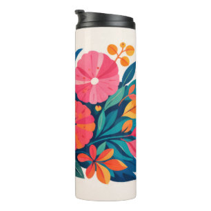Garrafa Térmica Arte boho havaiano moderno de meados do século