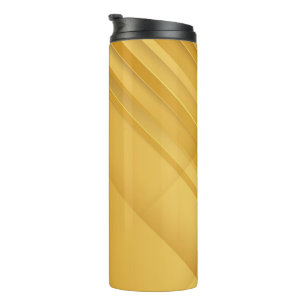 Garrafa Térmica Arte de Fundo de Luxo Geométrico Dourado Abstrato