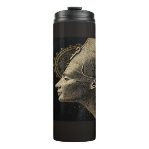 Garrafa Térmica Arte de Linha Silhueta Moderna de Nefertiti