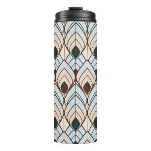 Garrafa Térmica Arte Deco: Ornamento Sem Costura Texturizado.