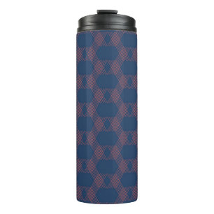 Garrafa Térmica Arte decorativa moderna roxa, vermelha, na moda,