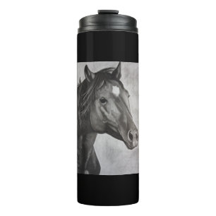 Garrafa Térmica Arte Desenhada à Mão do Cavalo