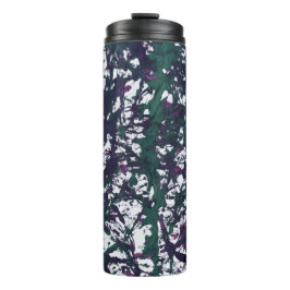 Garrafa Térmica Arte em mármore roxo, verde e rosa