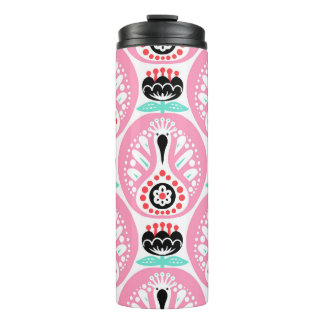 Garrafa Térmica Arte Folclórica Escandinávia: Sem Costura Nórdica.