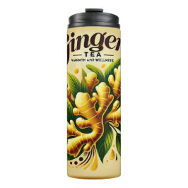 Garrafa Térmica Arte Ginger Tea Design AI