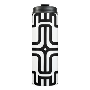 Garrafa Térmica Arte Moderna de Linha Cruzada Geométrica