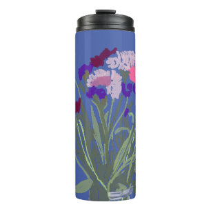 Garrafa Térmica Arte Moderna Feliz Flores Selvagens Coloridas