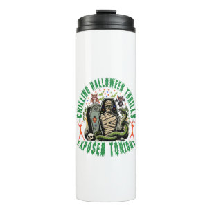 Garrafa Térmica Arte Múmia de Halloween Spooky para Decoração Fest