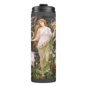 Garrafa Térmica Arte Nova Antiga Quatro Estações por Walter Crane