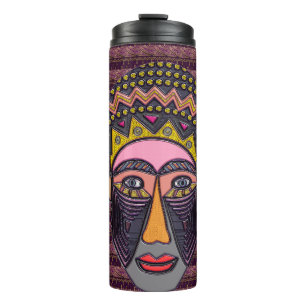 Garrafa Térmica Arte popular africana