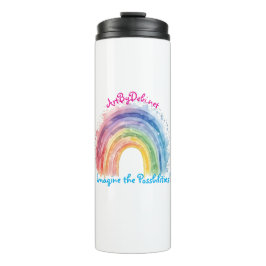 Garrafa Térmica Arte Por Debi, Rainbow