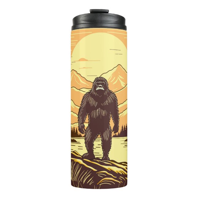 Garrafa Térmica Arte Retroativa Sasquatch Bigfoot (Frente)
