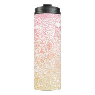 Garrafa Térmica Artista de Cena de Jardim Aniversário Peach