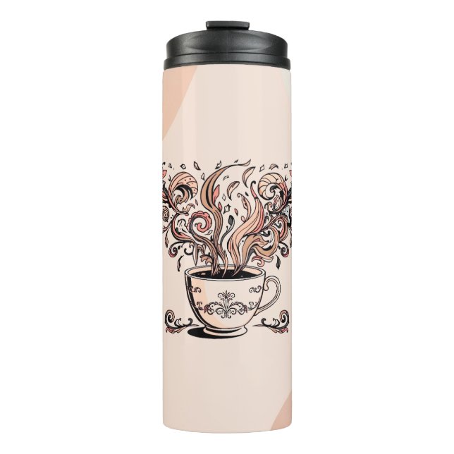 Garrafa Térmica Artistic Boho Botanical Coffee Cup Travel Mug (Frente)