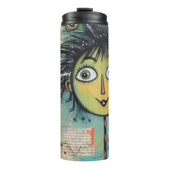 Garrafa Térmica ArtLady 17 Encantada e angustiada (Frente)