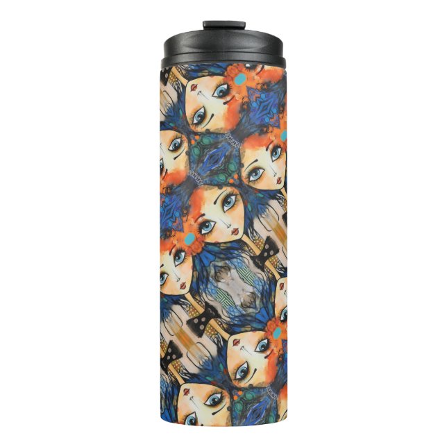 Garrafa Térmica ArtLady 31 Encantada e angustiada (Frente)