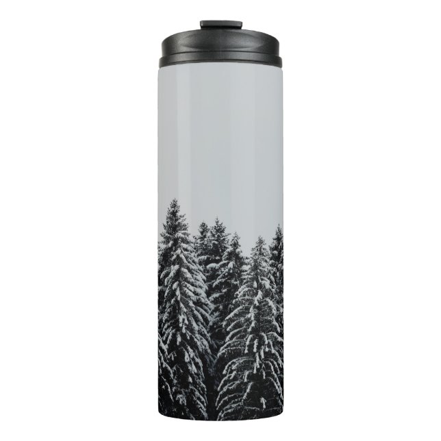 GARRAFA TÉRMICA ÁRVORE COBERTA NEVE SOB PELE NUVEM (Frente)