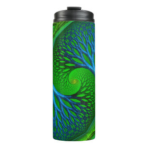Garrafa Térmica Árvore Da Espiral Fractal Da Vida