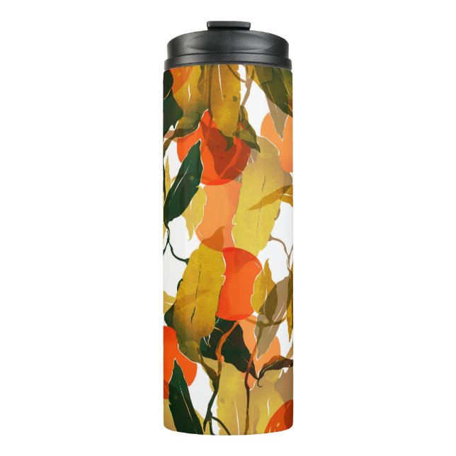 Garrafa Térmica Árvore das tangerinas: padrão suculento e sem cost (Frente)