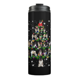 Garrafa Térmica Árvore De Natal Akita Coberta Por Flashli