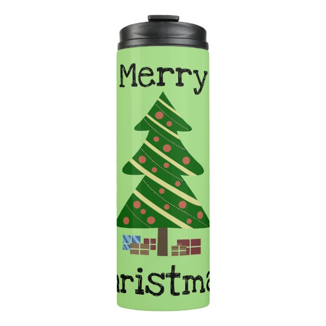 Garrafa Térmica Árvore de Natal com presentes (Frente)