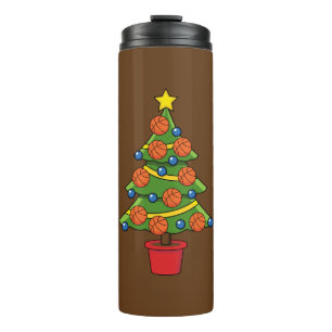 Garrafa Térmica Árvore de Natal de basquetebol