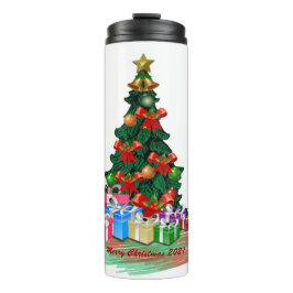 Garrafa Térmica Árvore Natal Tumbler