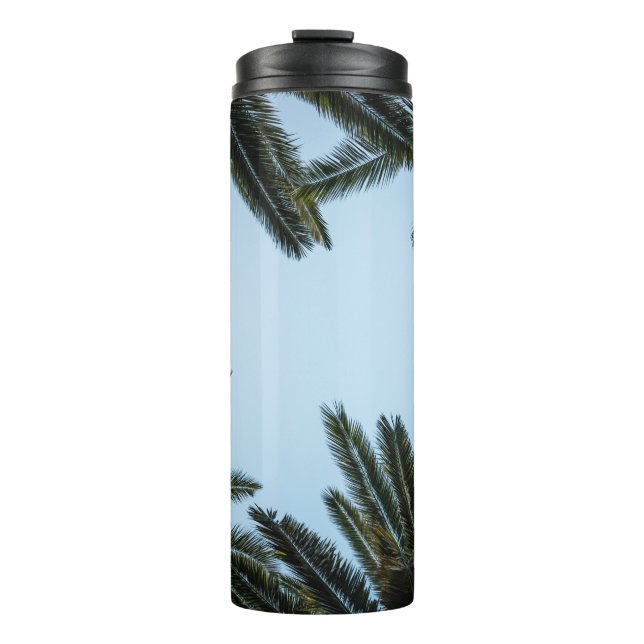 GARRAFA TÉRMICA ÁRVORE VERDE PALM SOB CÉU BRANCO (Frente)