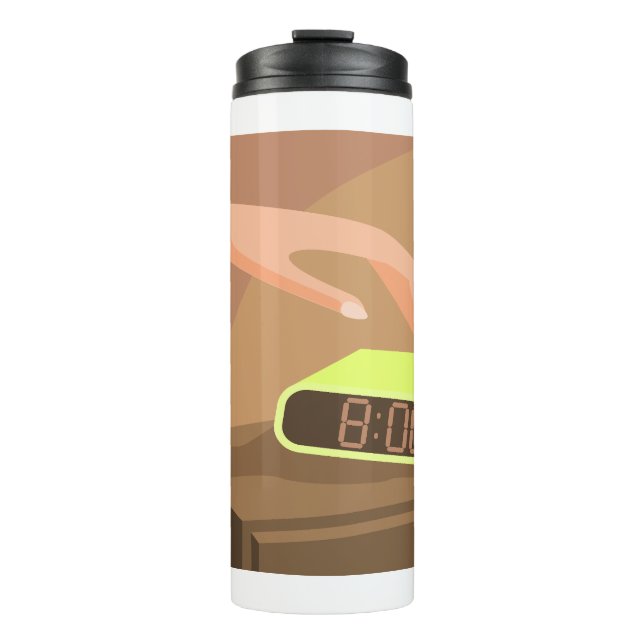 Garrafa Térmica As garotas apertam o botão de snooze do despertado (Frente)