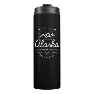 Garrafa Térmica As montanhas de Alaska são chamando mim devem ir