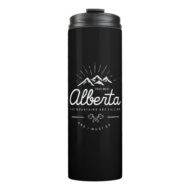 Garrafa Térmica As Montanhas de Alberta estão chamando de "Eu prec (Frente)