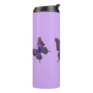 Garrafa Térmica Asas Brilhantes: Borboleta Sparkle Roxa