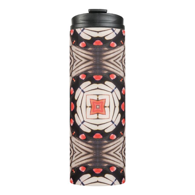 Garrafa Térmica Asas de borboleta: Belo padrão sem costura (Frente)