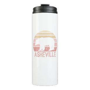 Garrafa Térmica Asheville North Carolina Retro Bear