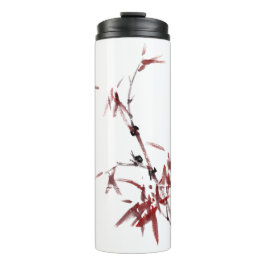 Garrafa Térmica Asiatische Kunst mit Schnecke und Rotem Bambus