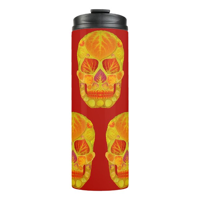 Garrafa Térmica Aspen Folha Crânio 13 (Frente)