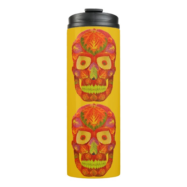 Garrafa Térmica Aspen Folha Crânio 16 (Frente)