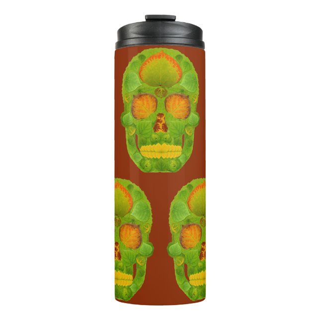 Garrafa Térmica Aspen Folha Skull 10 (Frente)