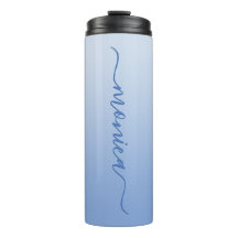 Assinatura Elegante De Gradiente Azul De Cornflowe