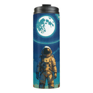 Garrafa Térmica Astronauta Sob o Portão Celestial