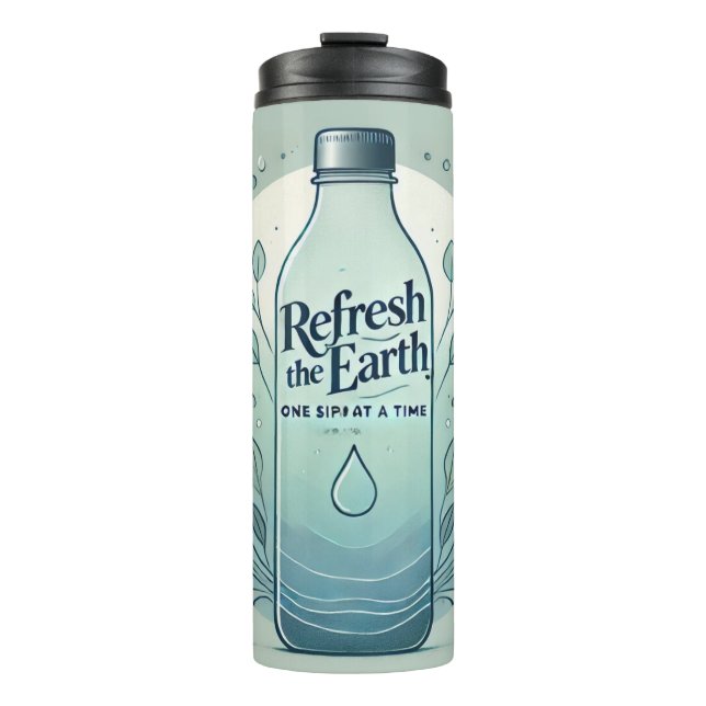 Garrafa Térmica Atualizar a arte da Terra AI (Frente)