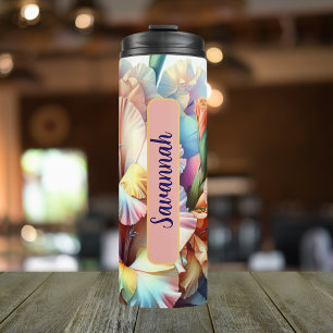 Garrafa Térmica August Birth FLower Gladiolus Personalizado 16 oz