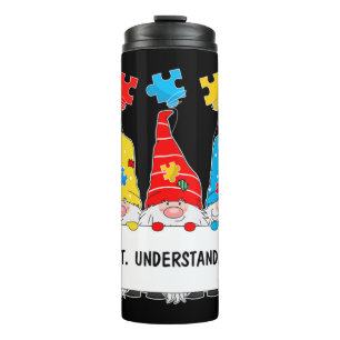 Garrafa Térmica Autismo Sensibilização Camisa presentes para mã