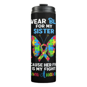 Garrafa Térmica Autismo Sensibilização Para Homens, Mulheres E C