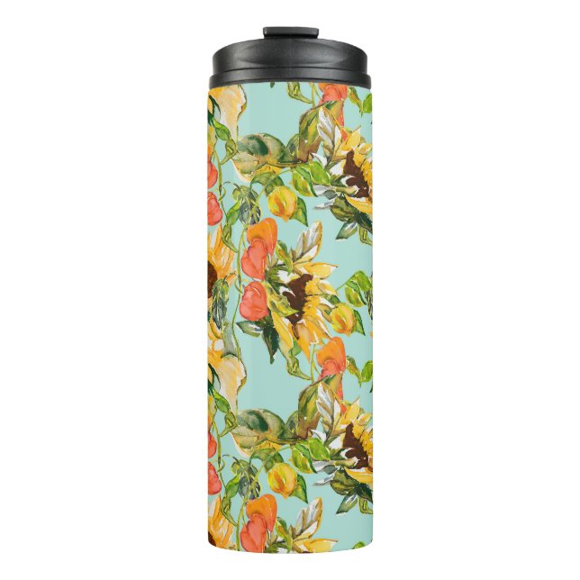 Garrafa Térmica Autumn Splendor: Padrão Natural Invisível (Frente)