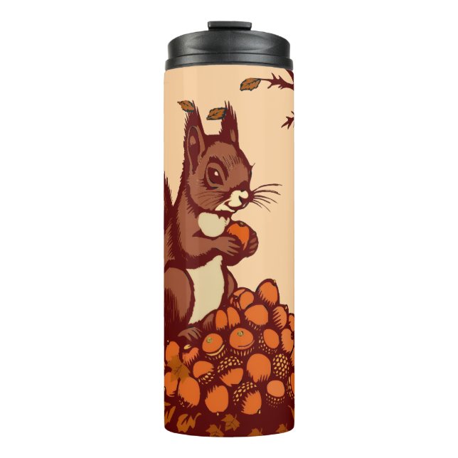 Garrafa Térmica 🐿️ Autumn Squirrel Insulated Travel Mug (Frente)