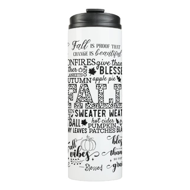 Garrafa Térmica Autumn Vibes Thermal Tumbler (Frente)