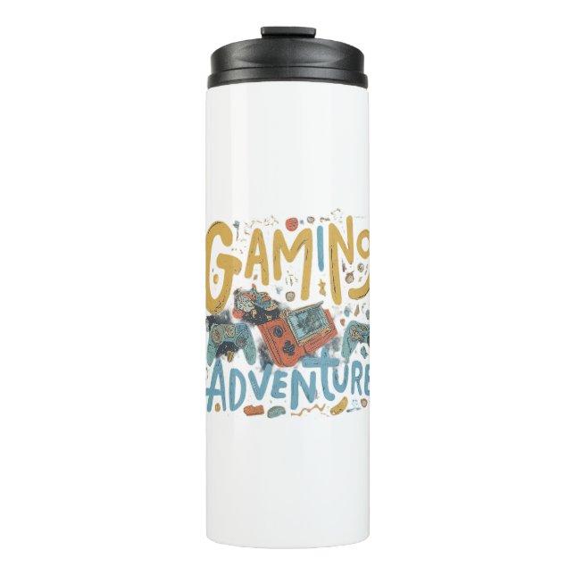 Garrafa Térmica Aventura para jogos (Frente)